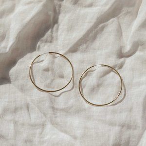 Large Thin Vintage Hoop Earrings